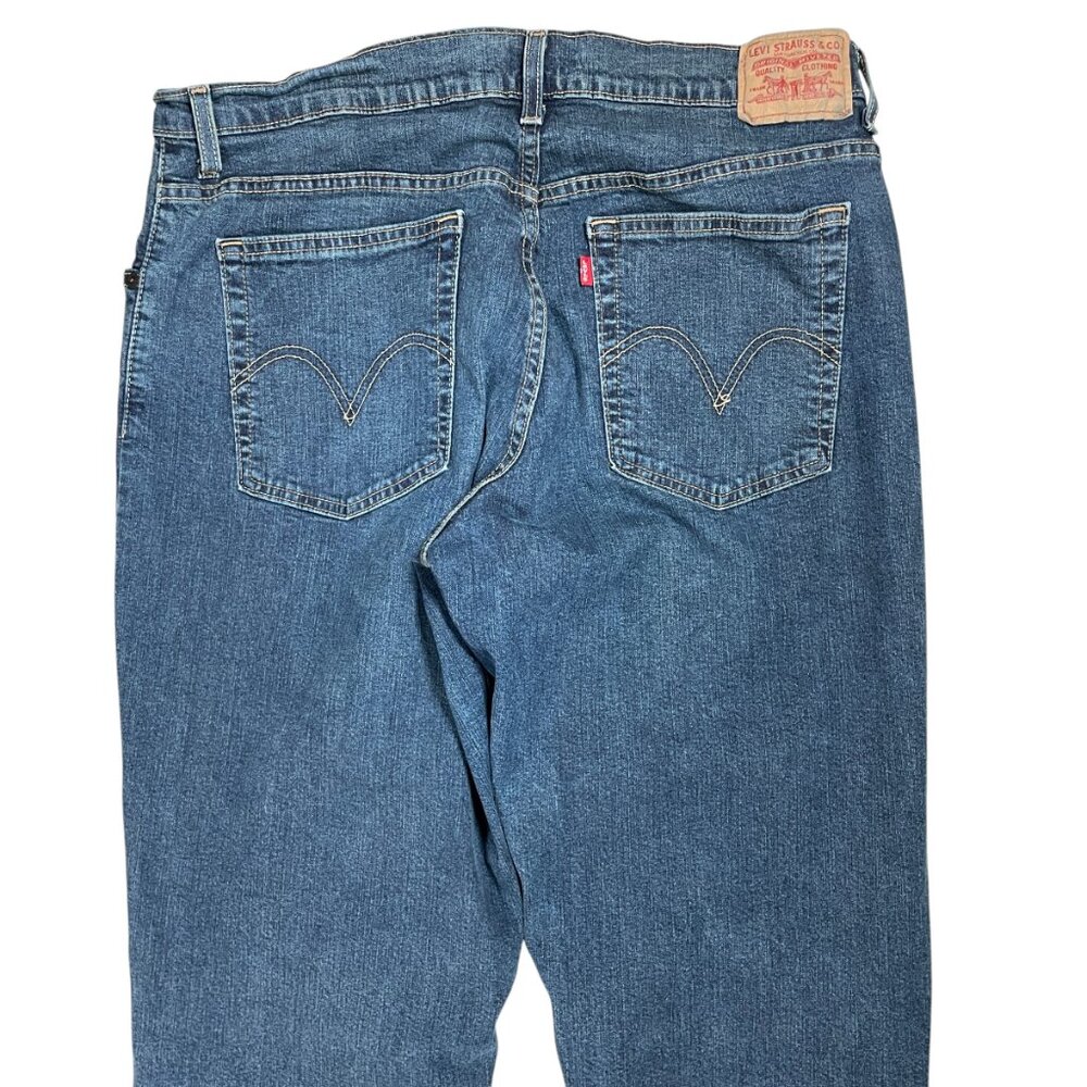 Levi's 550 Women's Dark Blue Relaxed Boot Cut Jeans 14L Measures: 33x34 - Picture 5 of 8